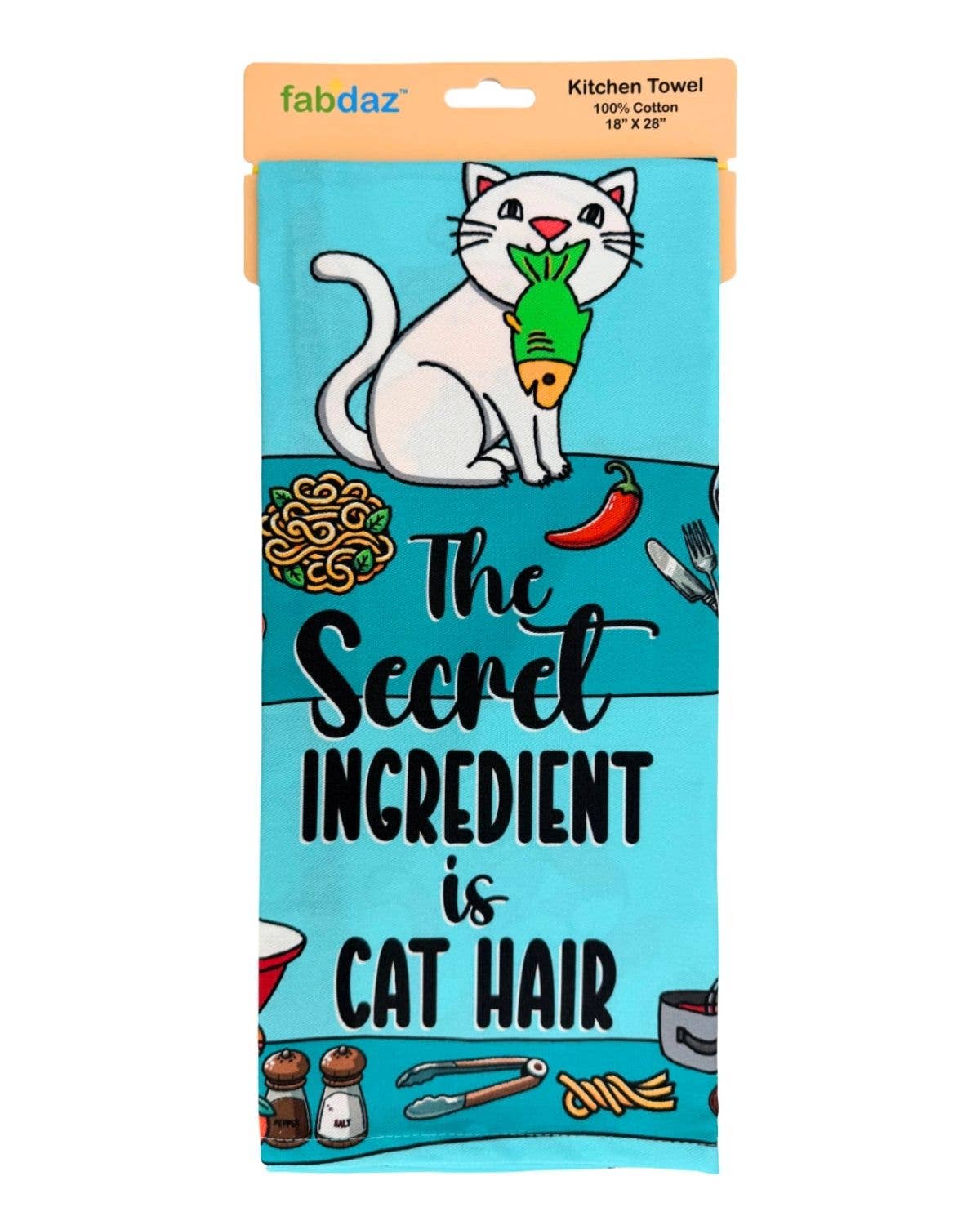 The Secret Ingredient is Cat Hair - Cotton Kitchen Towel
