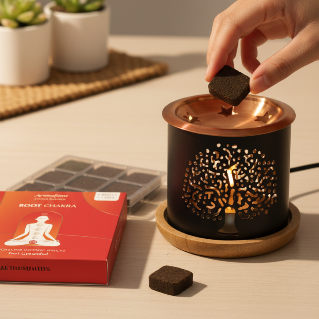 Root Chakra Incense Bricks | Frankincense & Patchouli