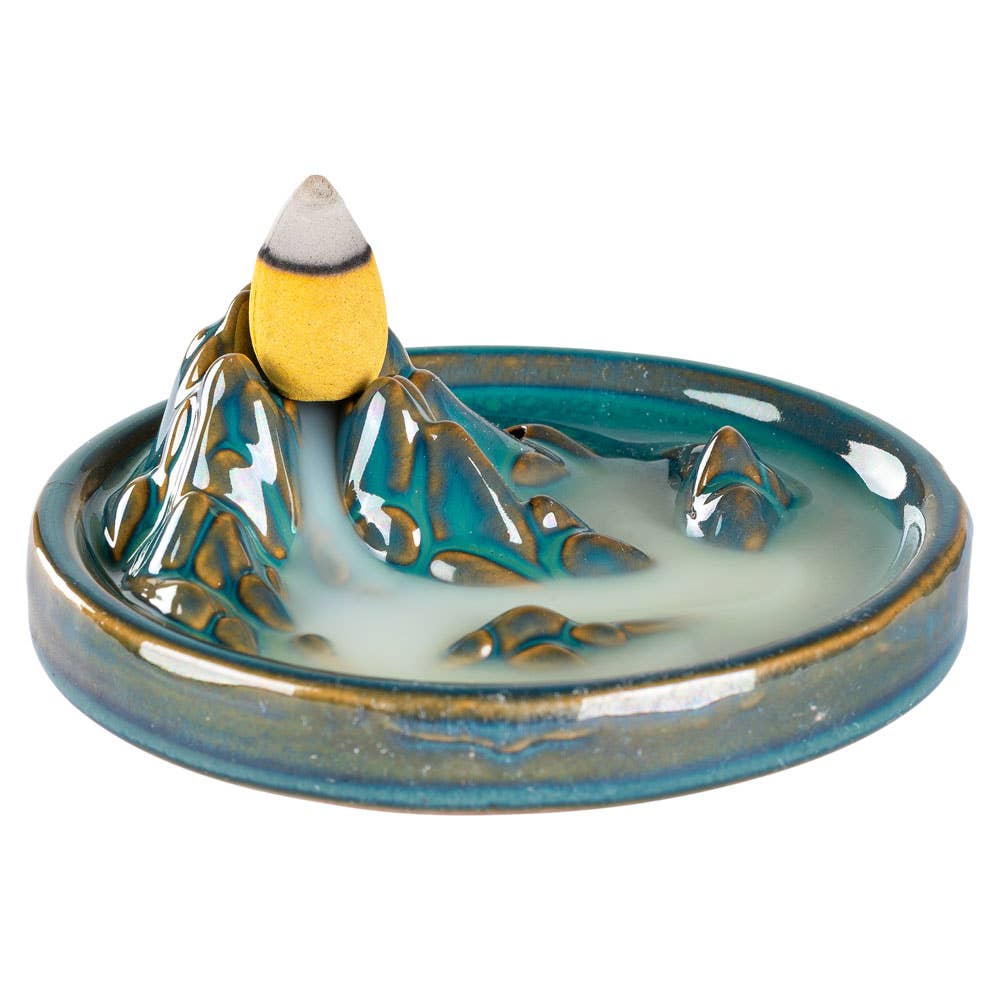 CERAMIC MOUNTAIN INCENSE BURNER