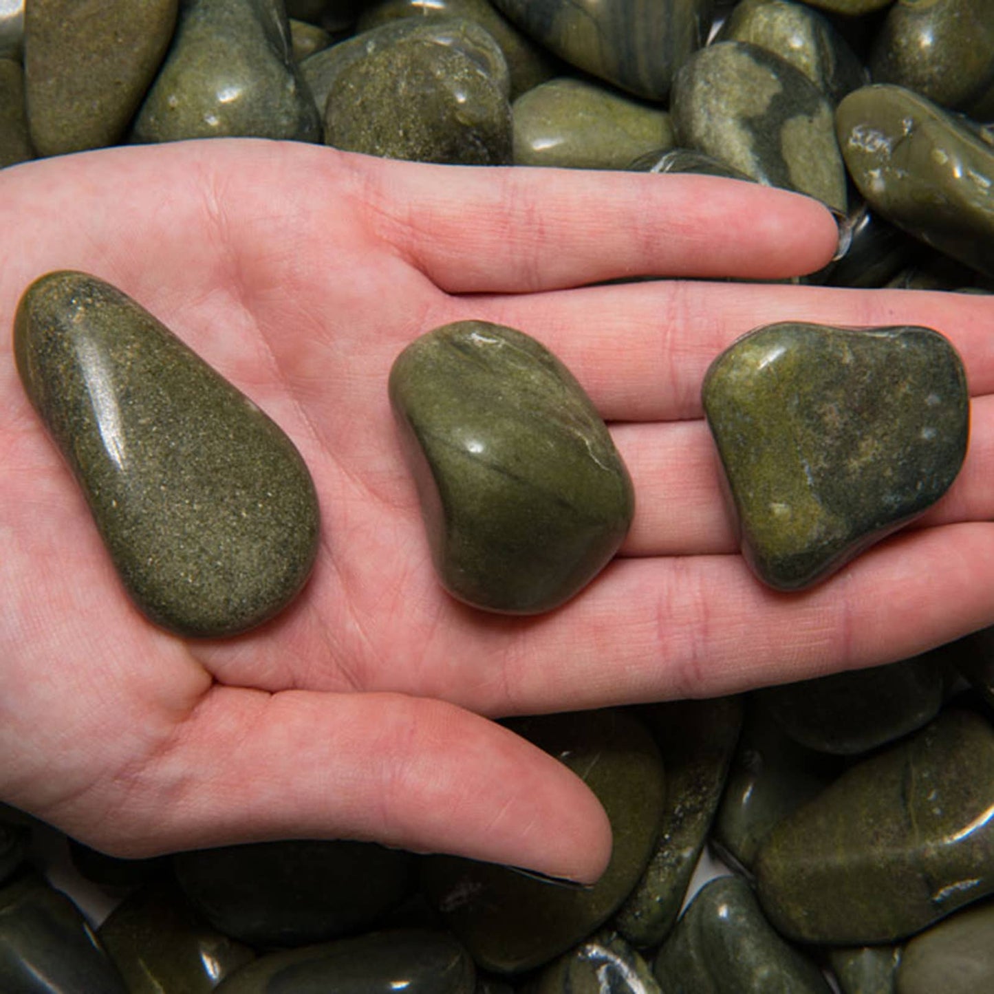 Tumbled Green Jasper - L - A Grade - Brazil