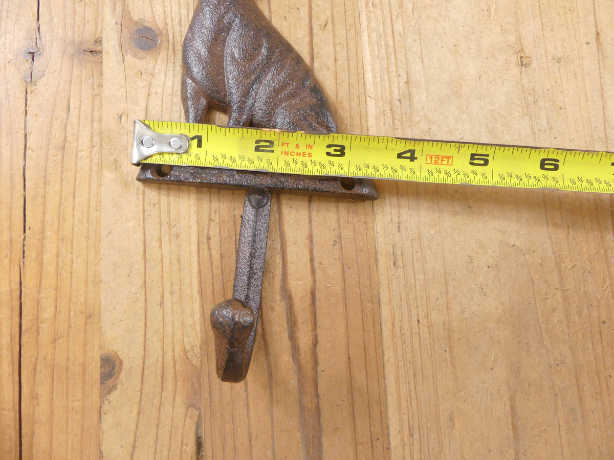 LARGE CAST IRON DOG HOOK