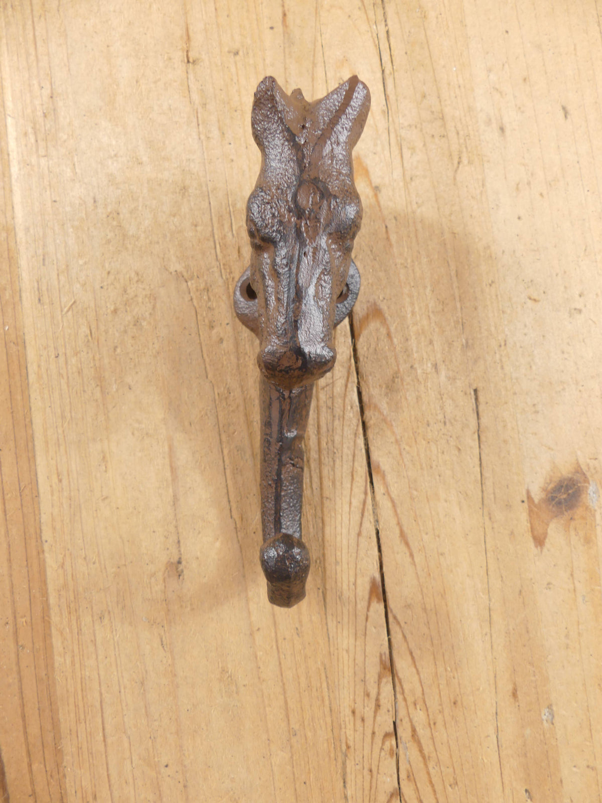 RUSTIC CAST IRON HORSE HEAD HOOK