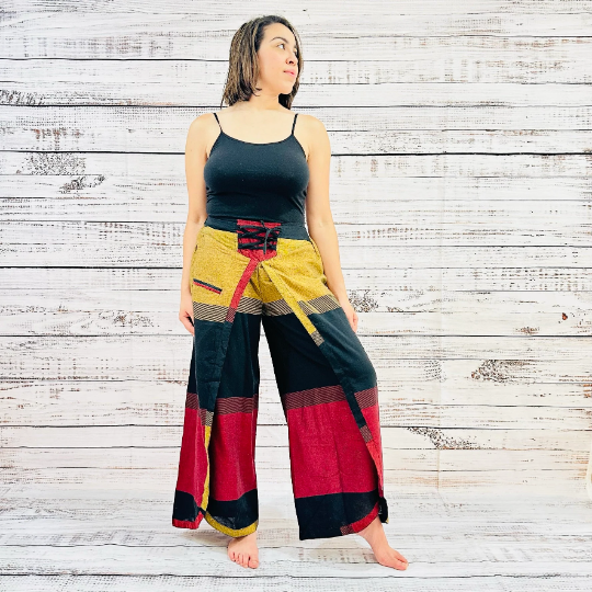 Printed Cotton Double Layer Palazzo Pant