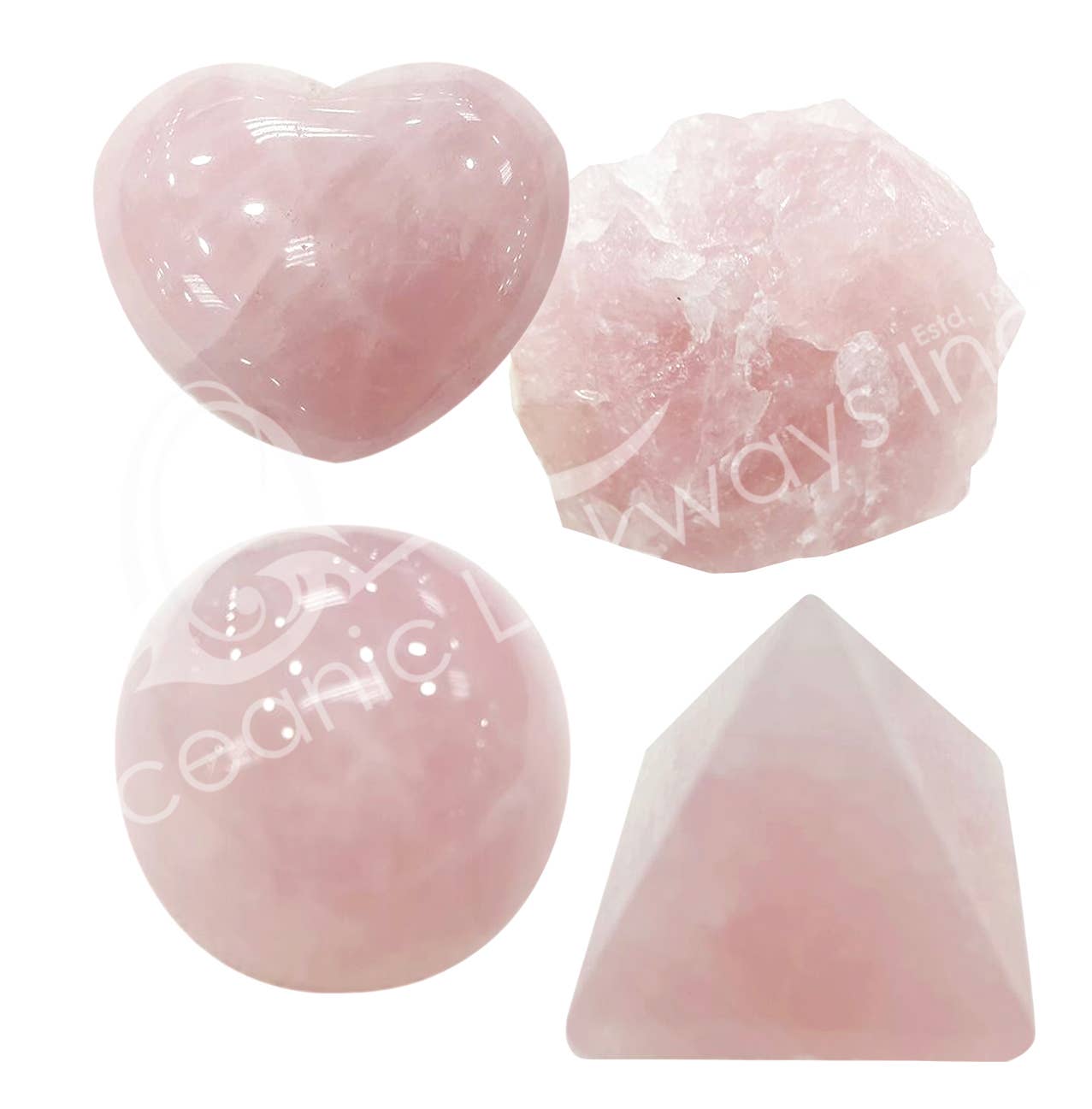 POP UP DISPLAY - ROSE QUARTZ (SET OF 12) 8.5"L X 6.5"W (SET