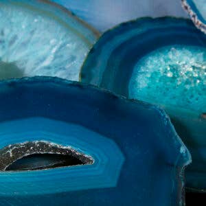 Teal Agate Slabs, Slices- Sold by the piece