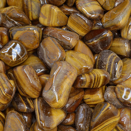Tumbled Gold Tiger Eye - 1" to 1.75" - Size 8