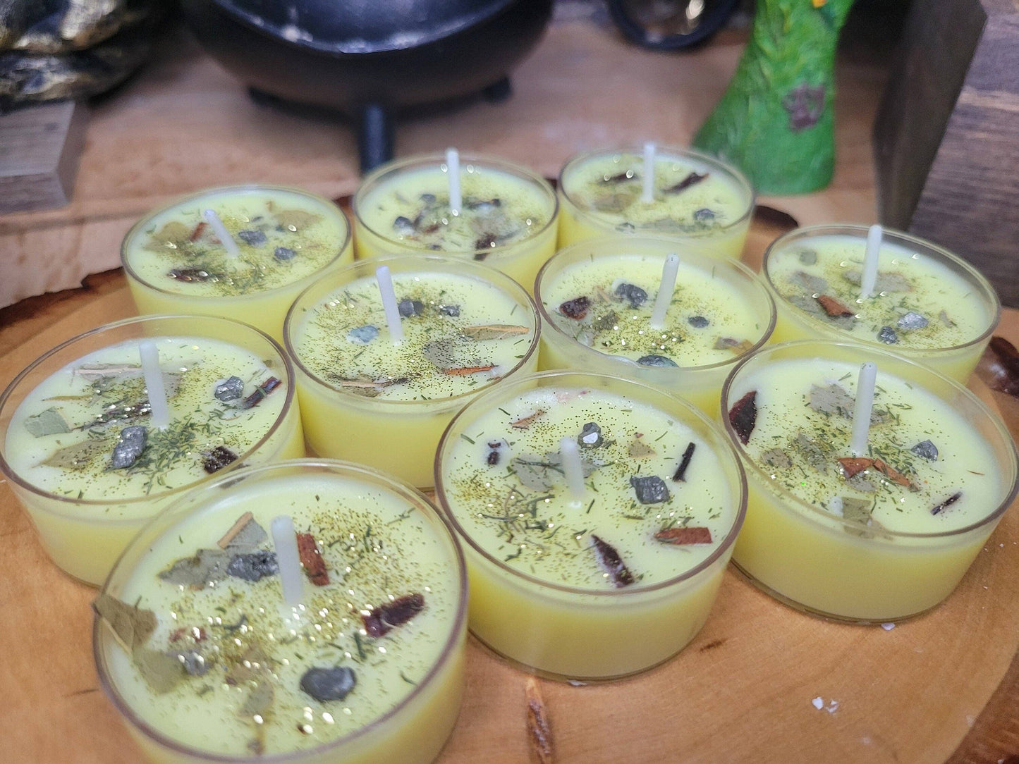 Prosperity Candle - Abundance Tea Light Candle-  Spell Candle- Abundance Drawing Candles - Set of Candles