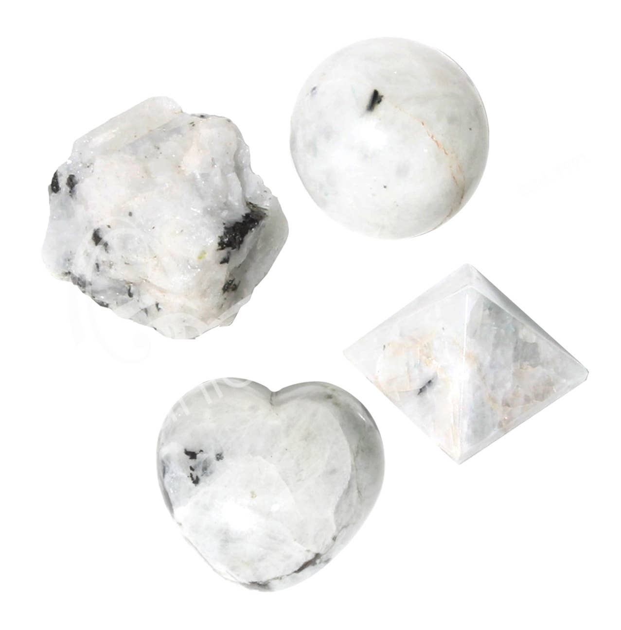 MOONSTONE, RAINBOW (SET OF 12) 8.5"L X 6.5"W (SET OF 12)