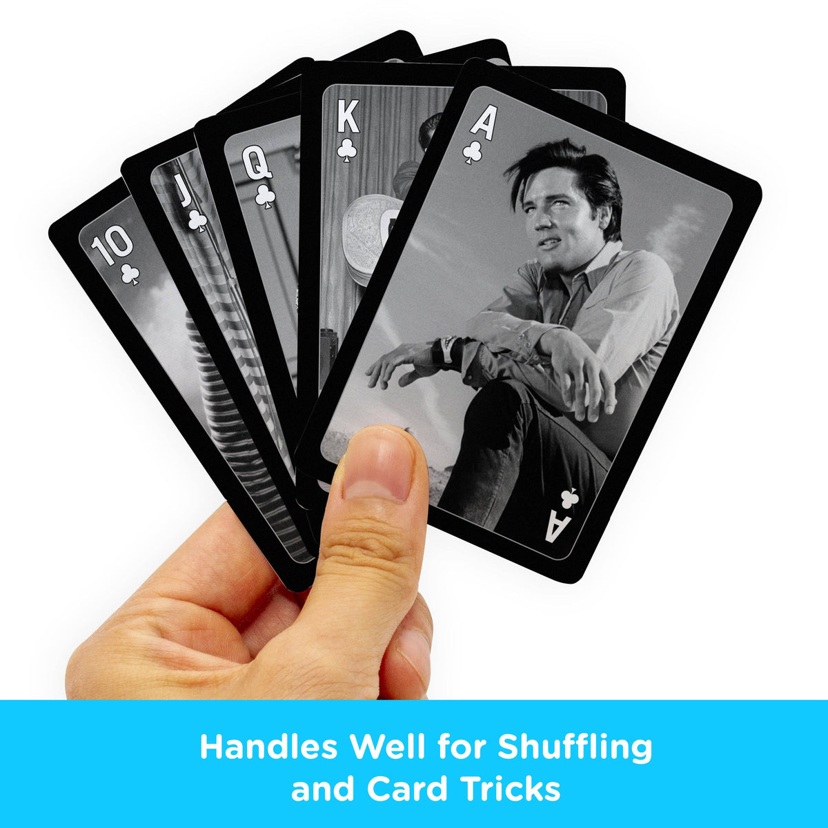 Elvis - Black & White Playing Cards