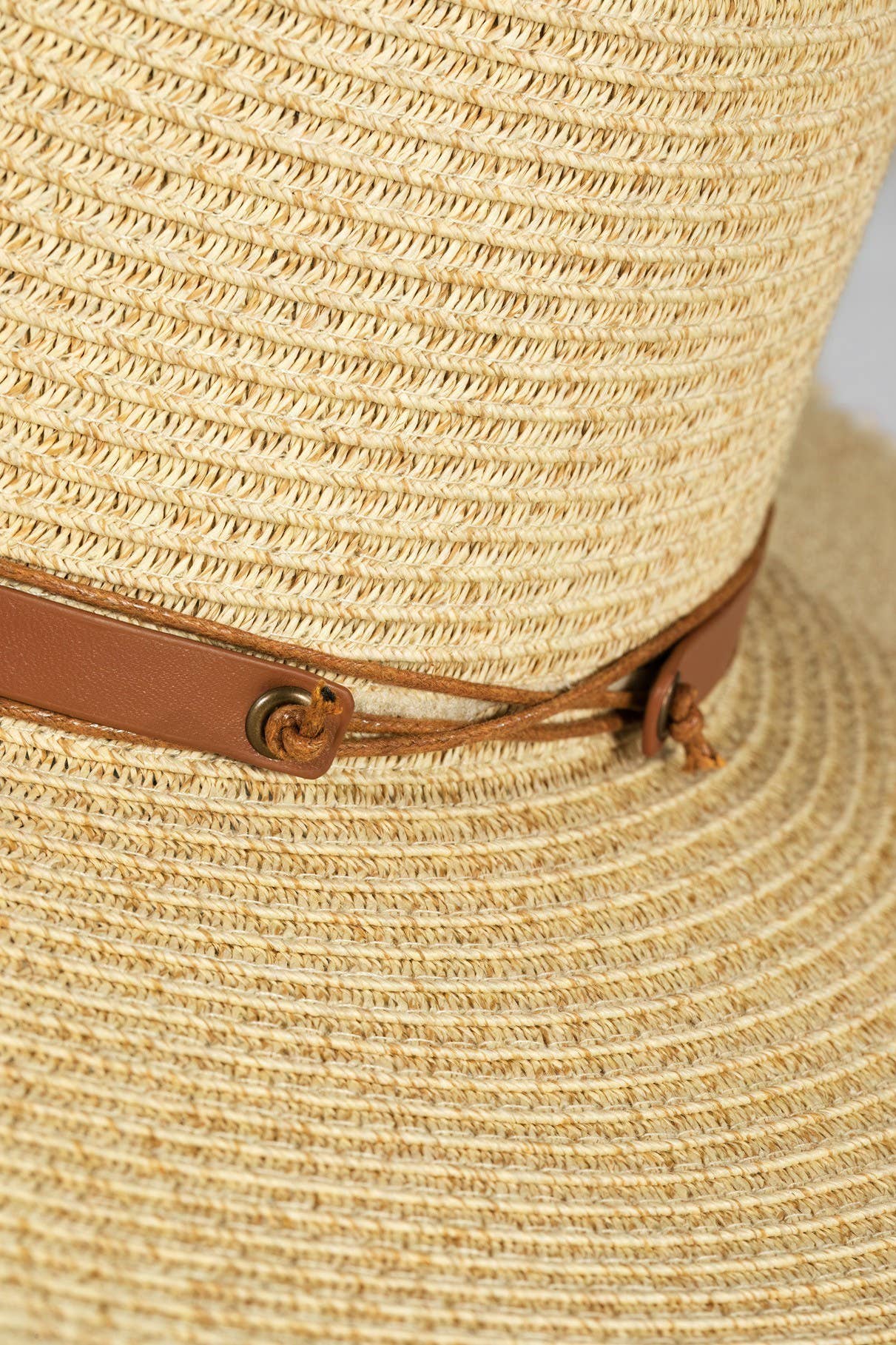 Wide Brim Frayed Straw Sun Hat