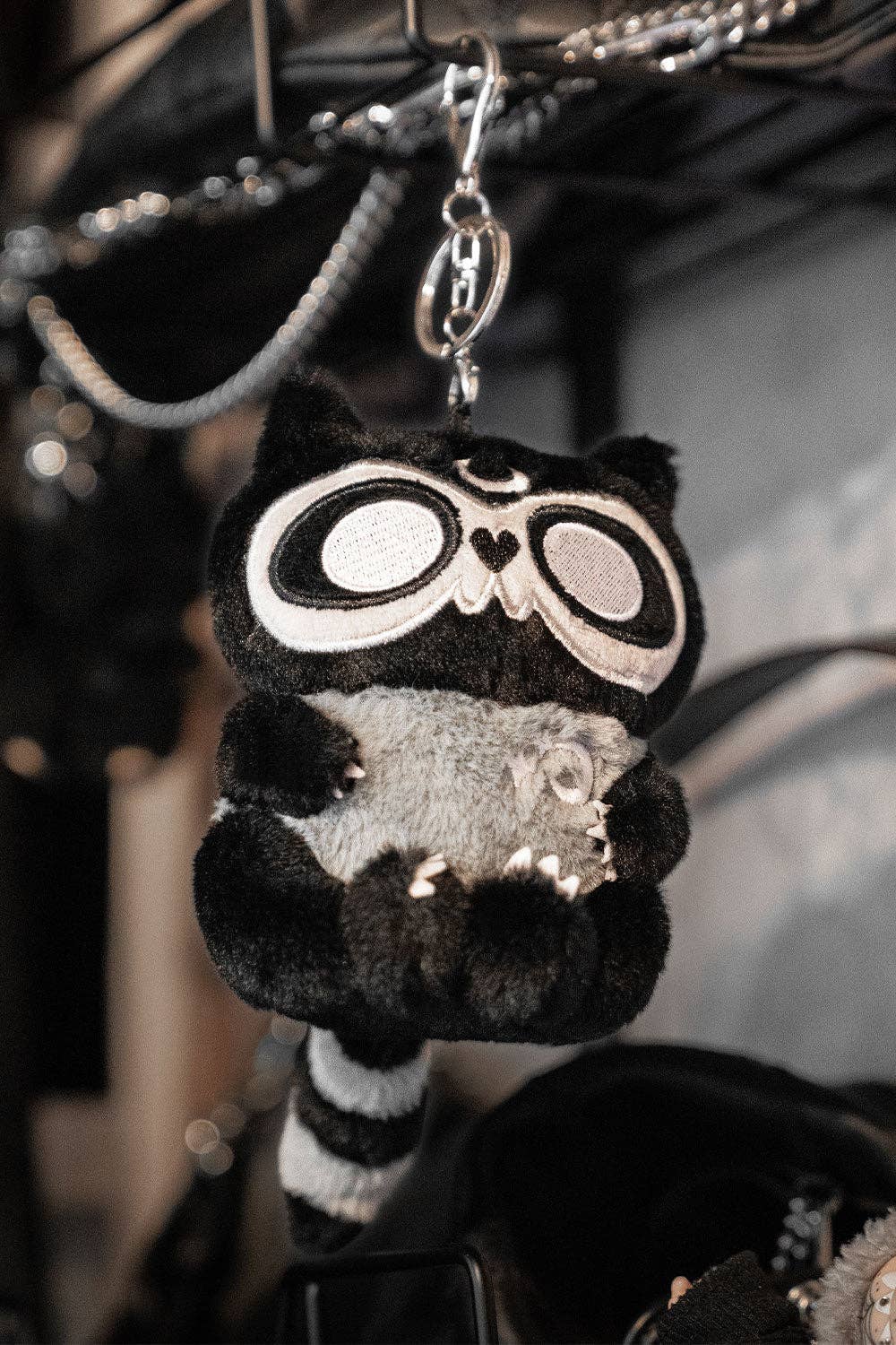 Moon Raccoon Plush Keychain