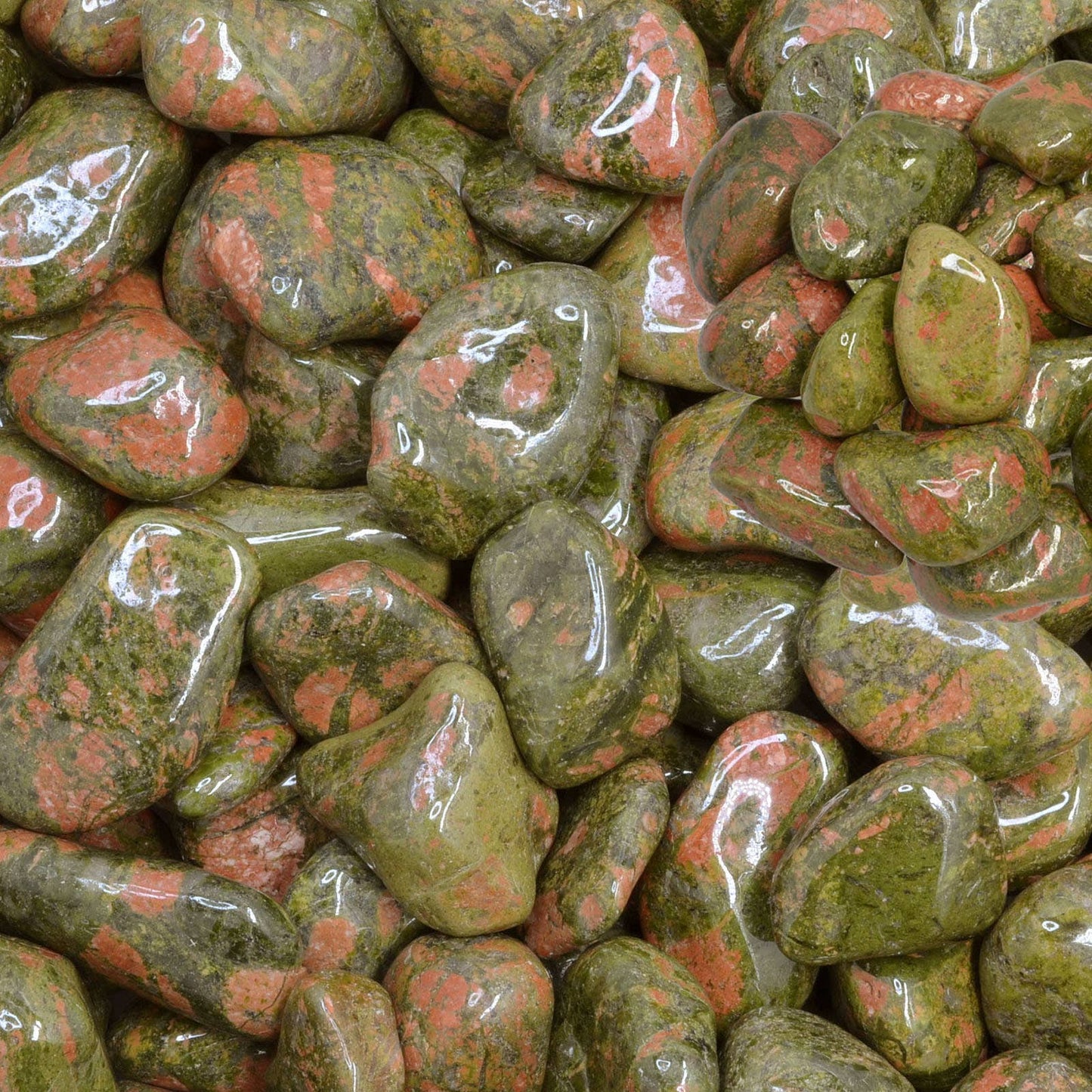 Tumbled Unakite - 1" to 1.75" - Size 8