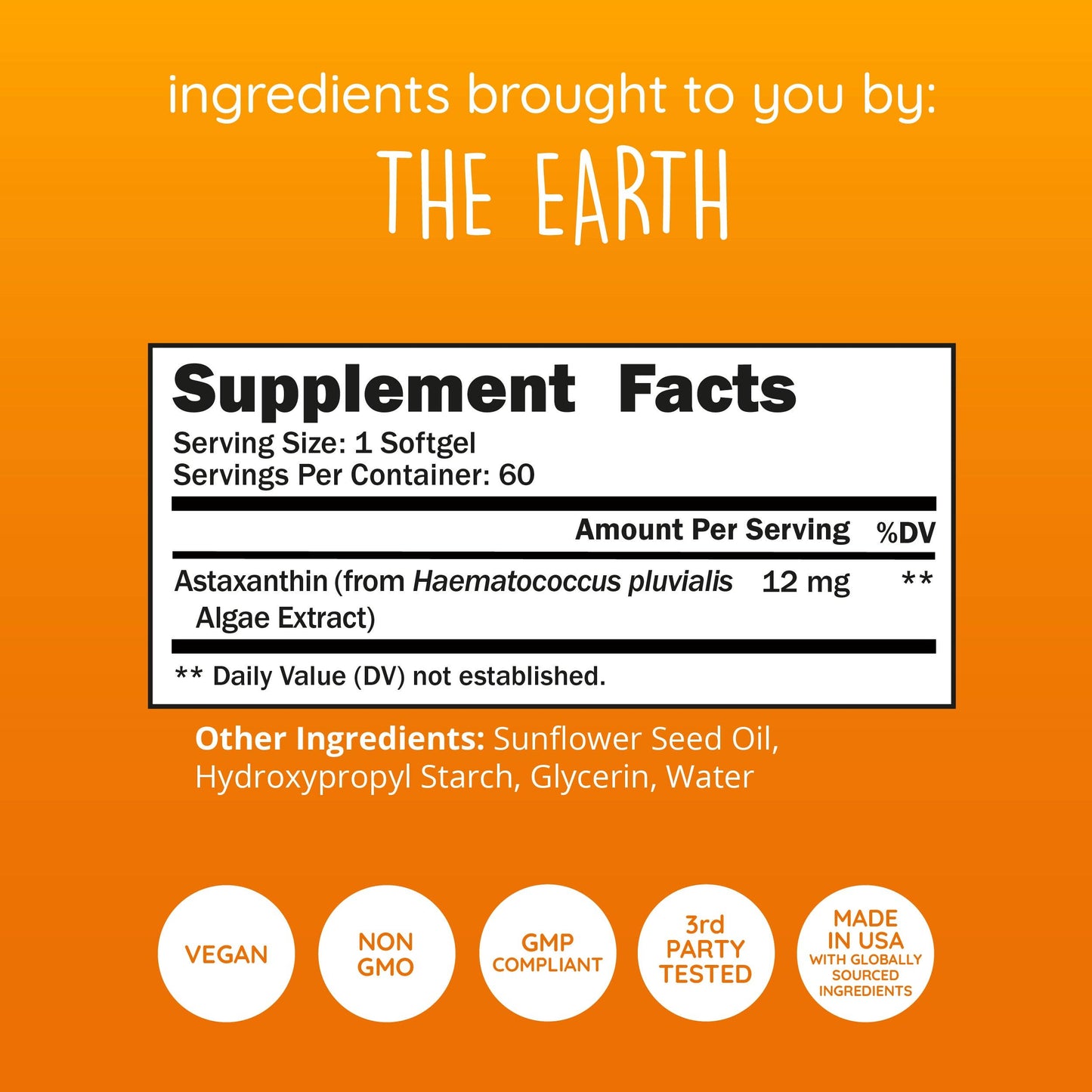 Astaxanthin Antioxidant Supplement