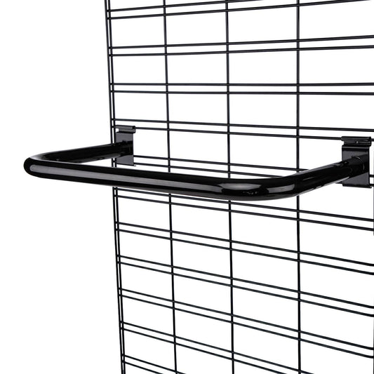 Black U-Shaped Hangrail For Wire Grid