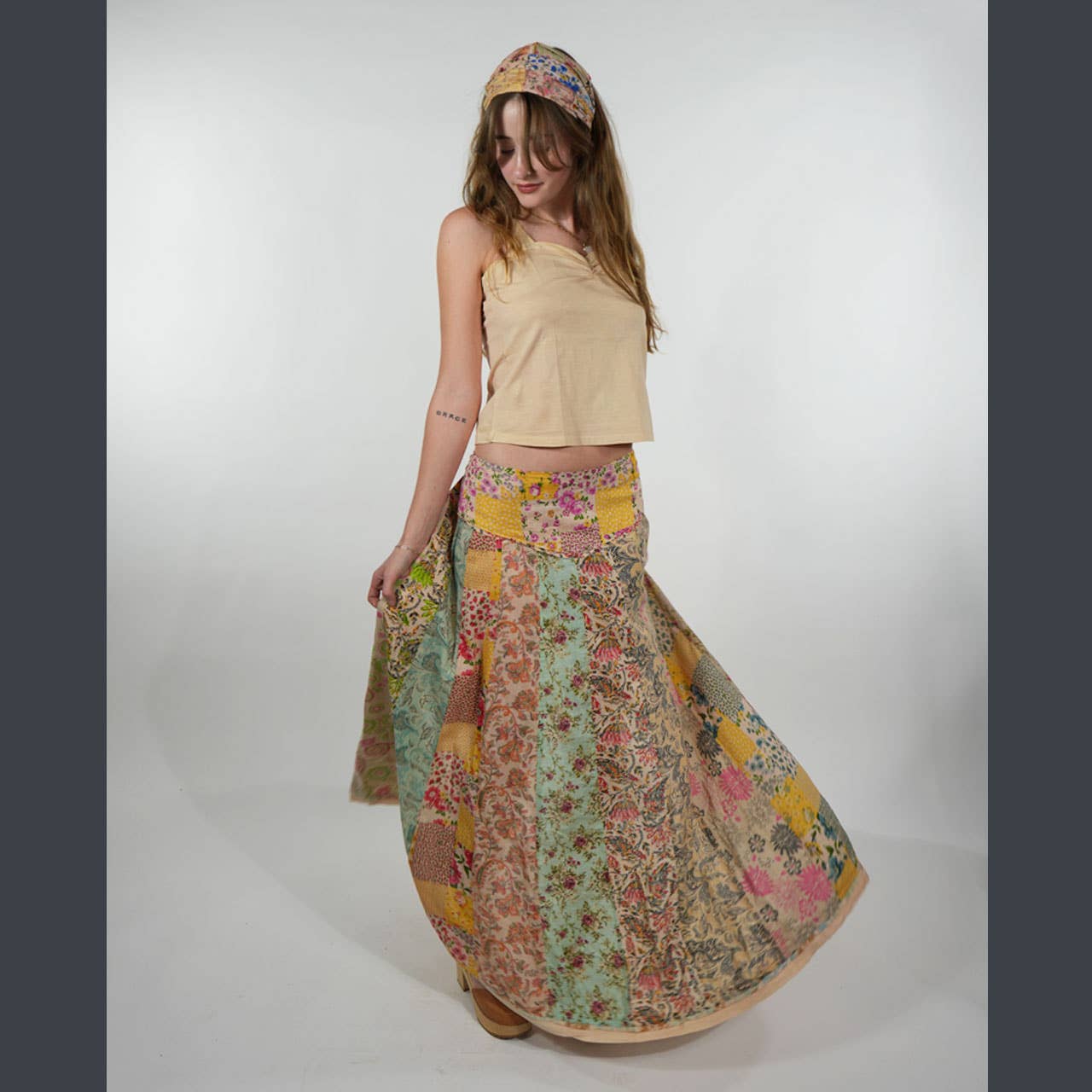 Hippie Boho Cotton Spandex Sweetheart Tank Top