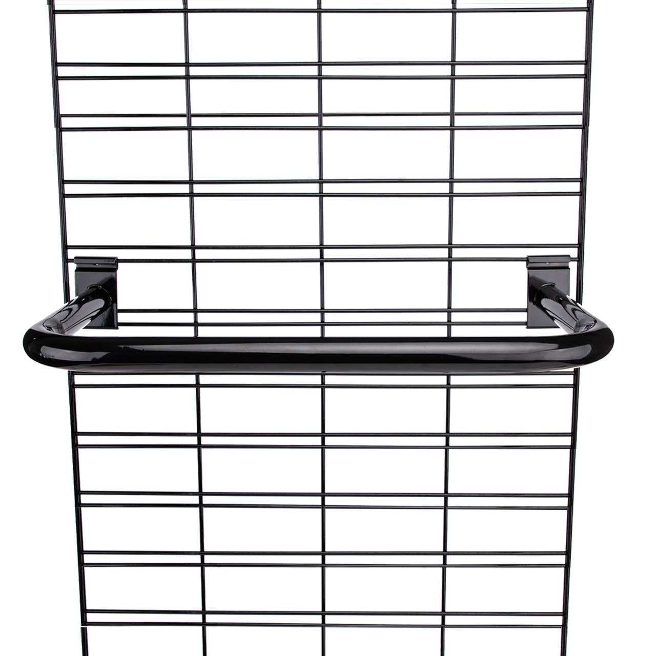 Black U-Shaped Hangrail For Wire Grid