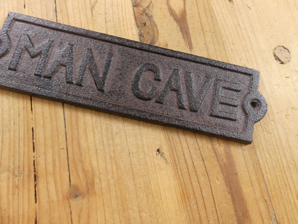 CAST IRON "MAN CAVE" SIGN