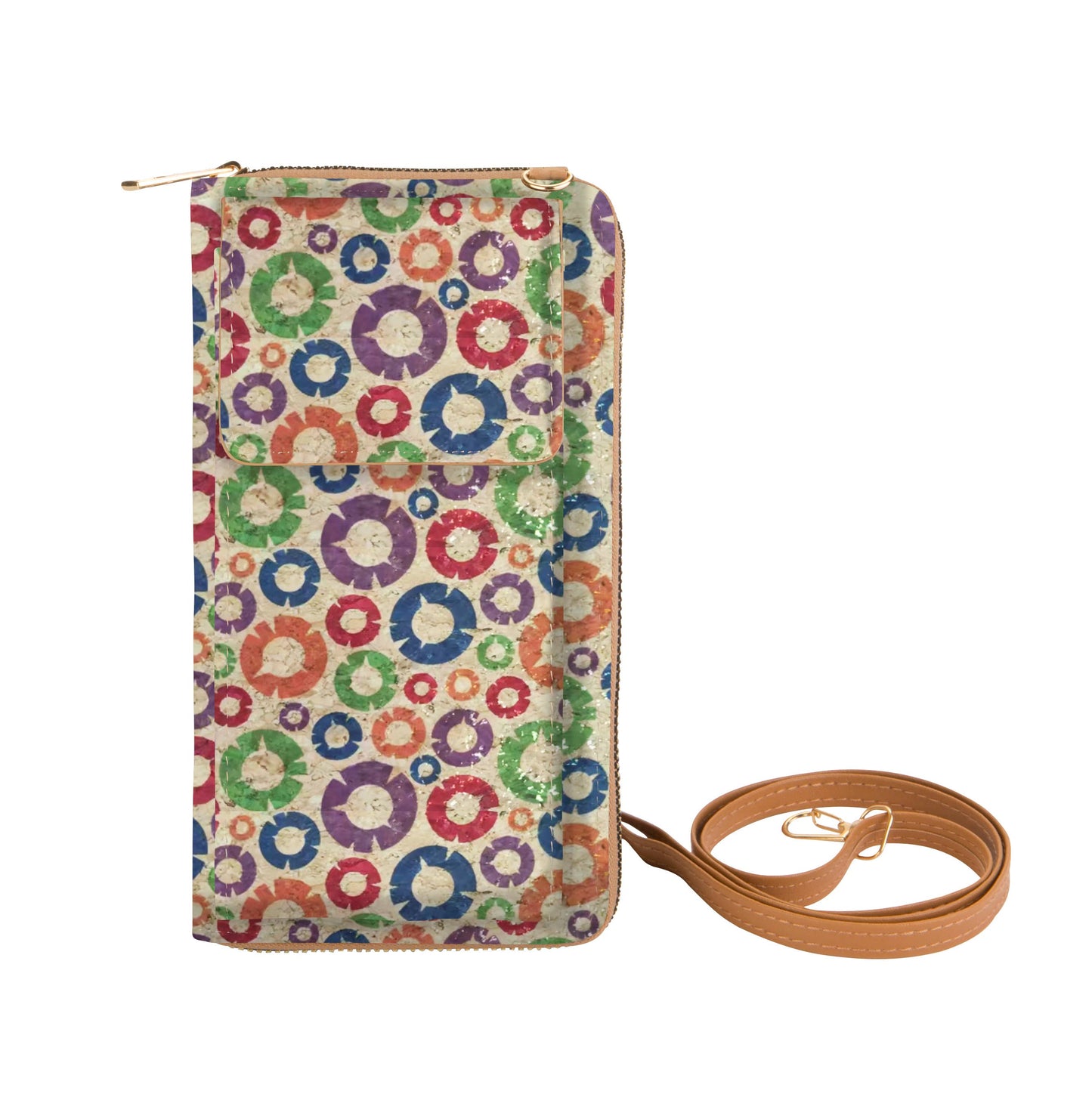 Cellphone Pocket Cork Wallet Crossbody Bag