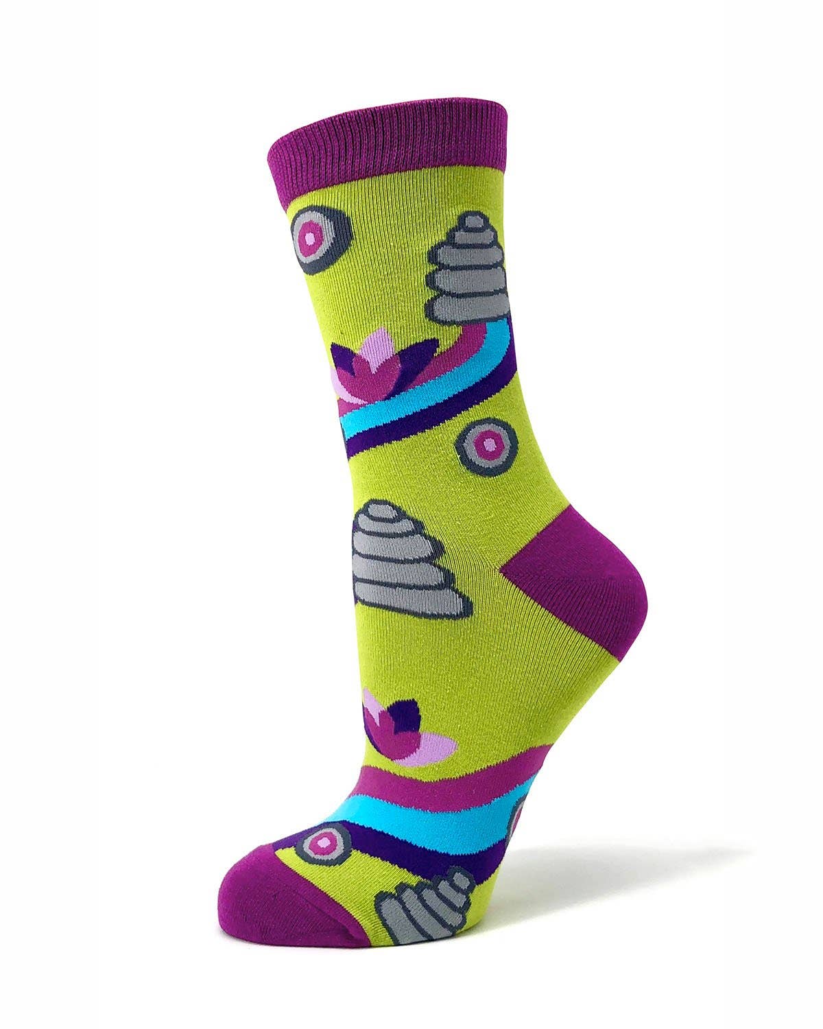 Colorful sock with abstract design on a white background