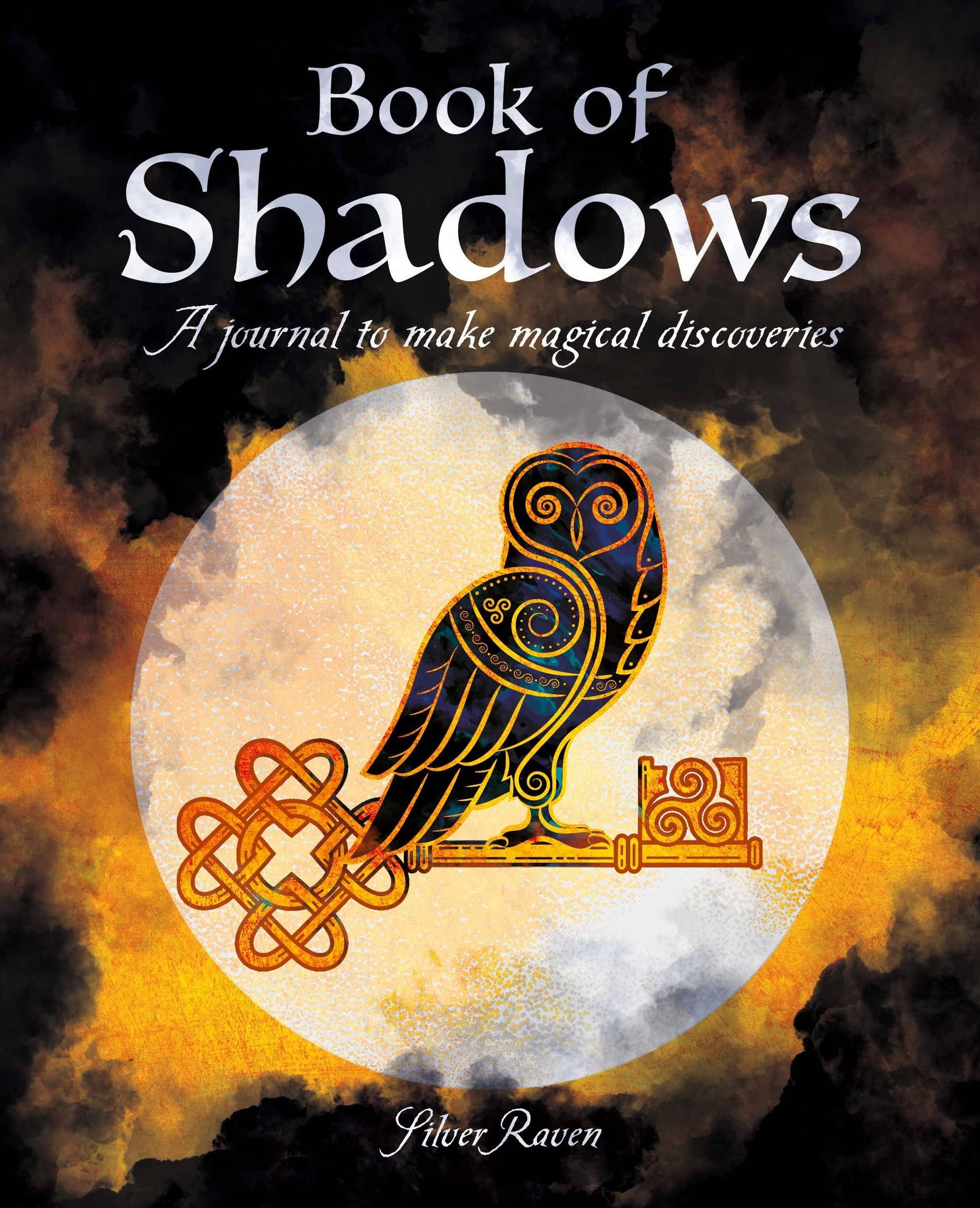 Book cover of 'Book of Shadows' with an owl design and moon in the background