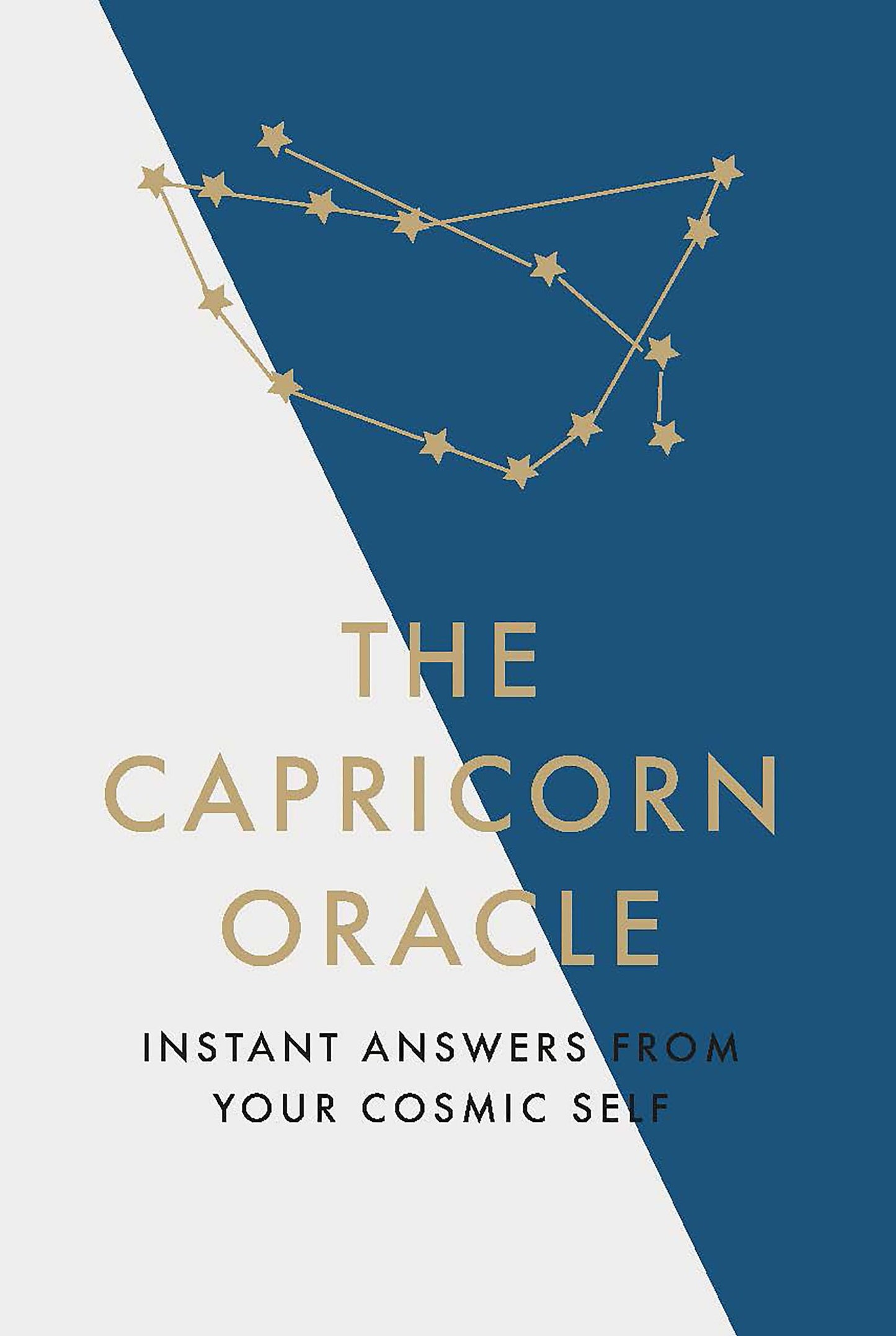 Book cover of 'The Capricorn Oracle' with star constellation and blue and white design.
