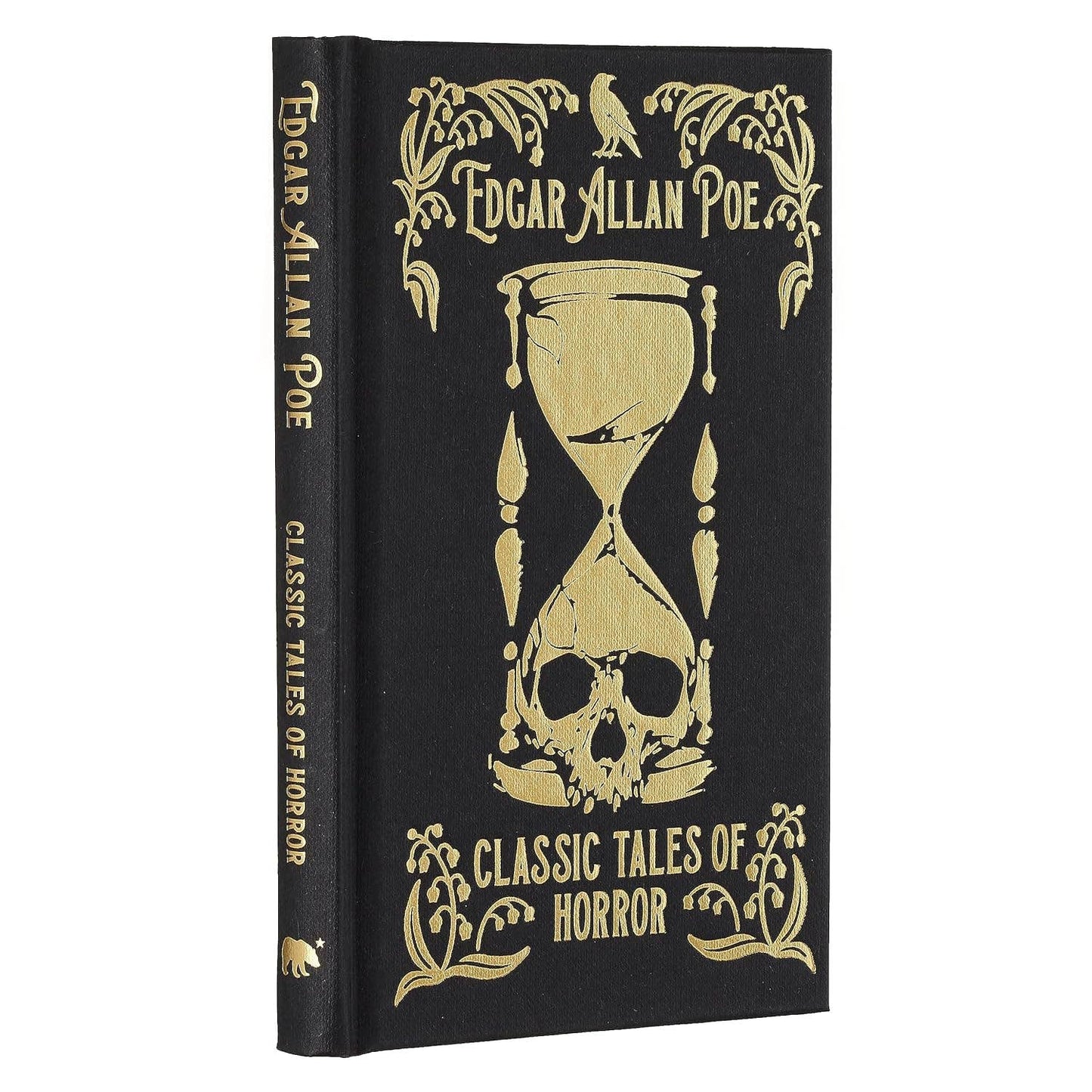 Book cover of 'Classic Tales of Horror' by Edgar Allan Poe with gold text and design on a black background.