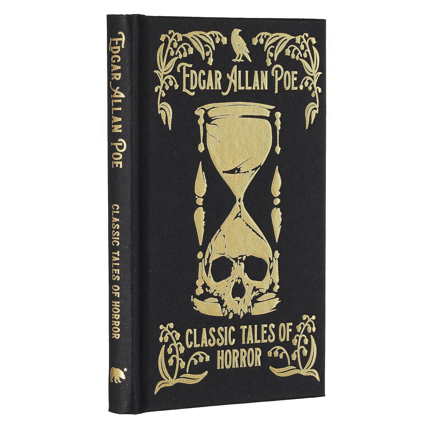 Book cover of 'Classic Tales of Horror' by Edgar Allan Poe with gold text and design on a black background.