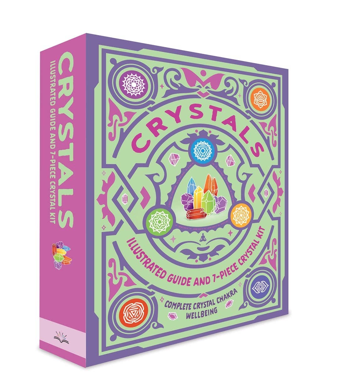 Crystal kit packaging with colorful design and text on a white background