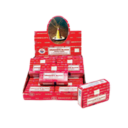 Red boxes of Dragon's Blood incense sticks on a white background