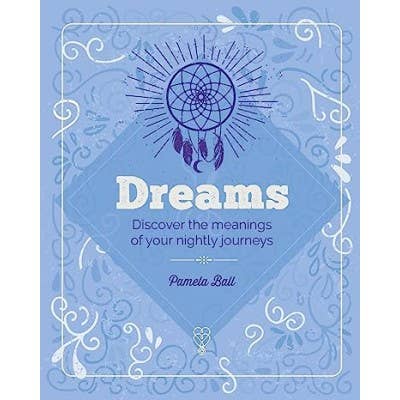 Book cover of 'Dreams' with a dreamcatcher design on a blue background