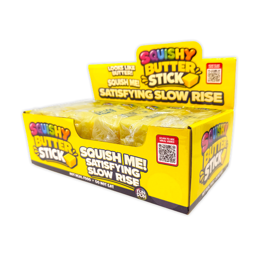 Box of Squishy Butter Stick on a white background