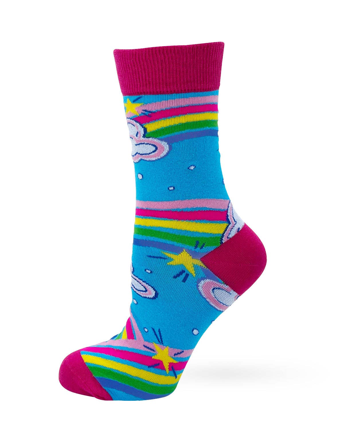 Colorful sock with abstract design on a white background