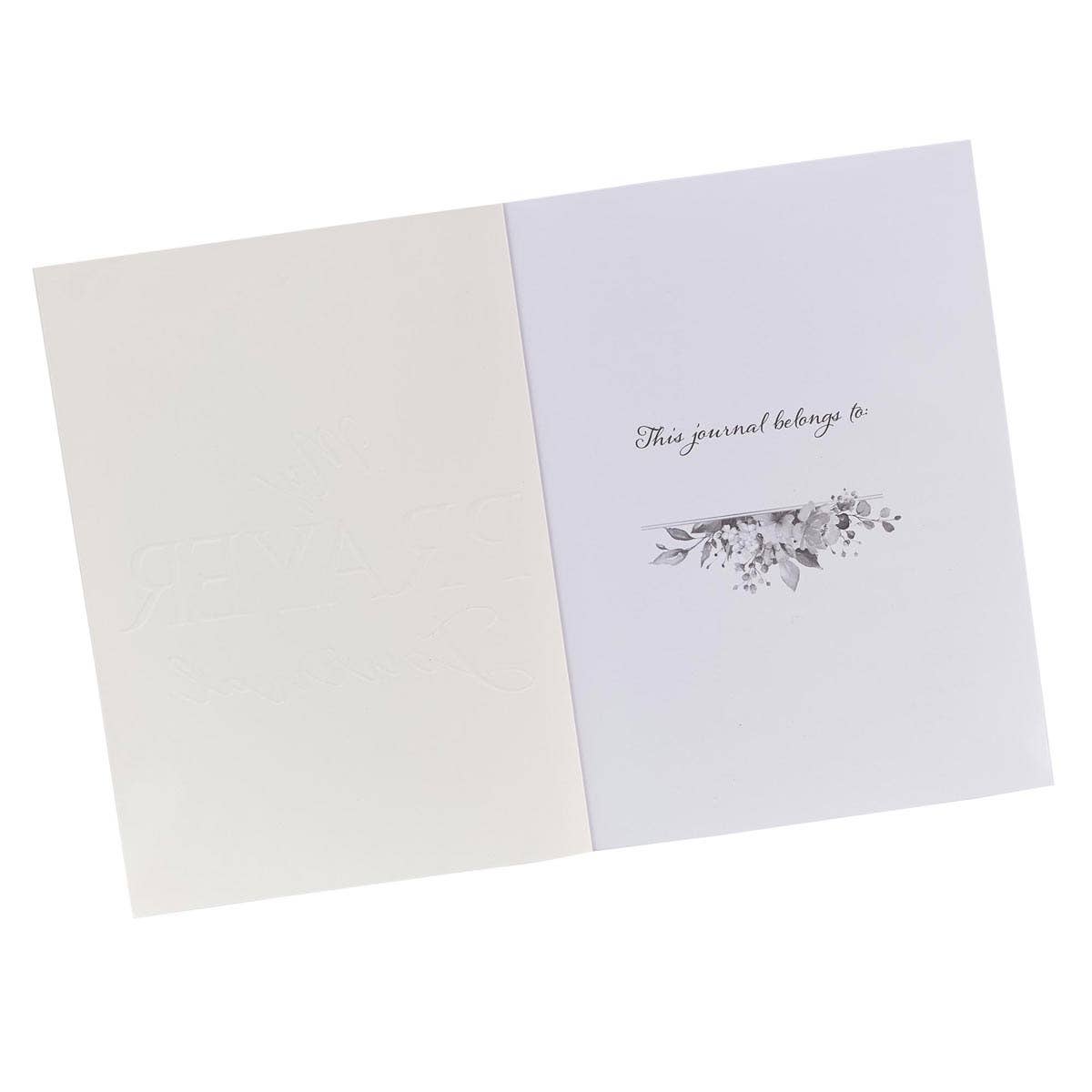 Two white greeting cards with floral design and text on a white background