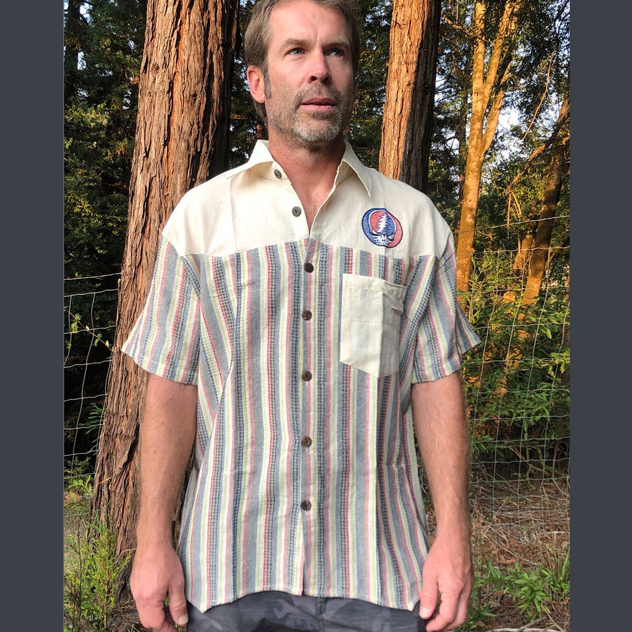 Grateful Dead Short Sleeve Button Up Shirt