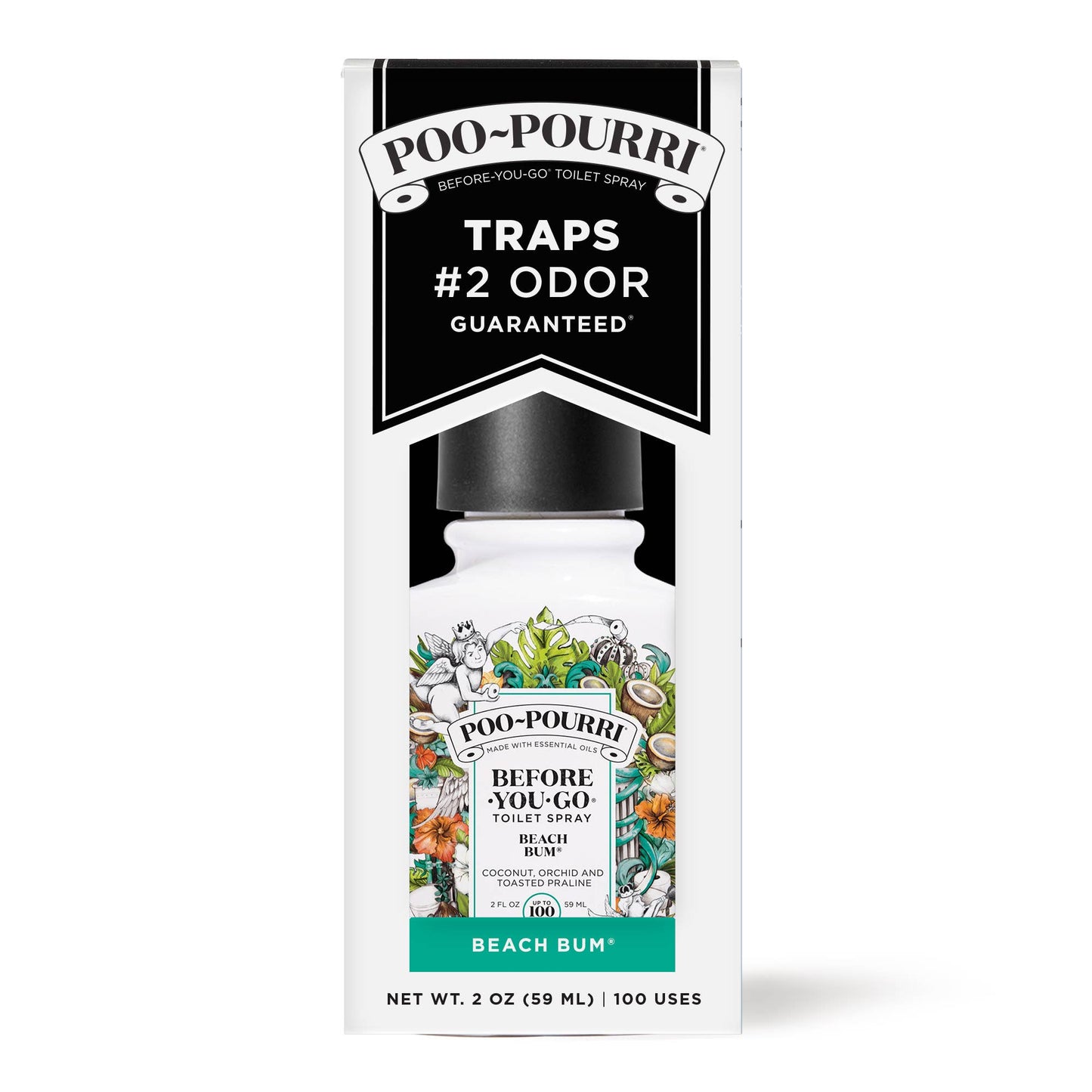 Poo-Pourri Beach Bum packaging on a white background