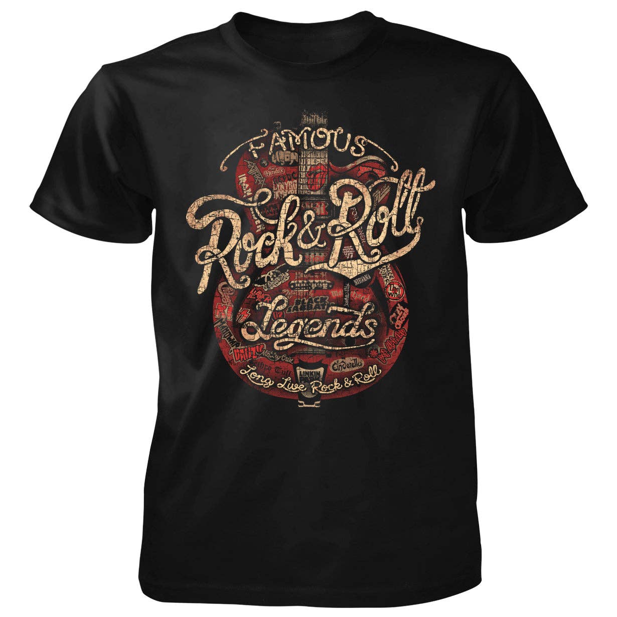 Black t shirt with Rock and Roll Legend Script 