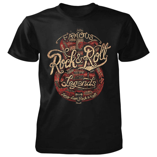 Black t shirt with Rock and Roll Legend Script 