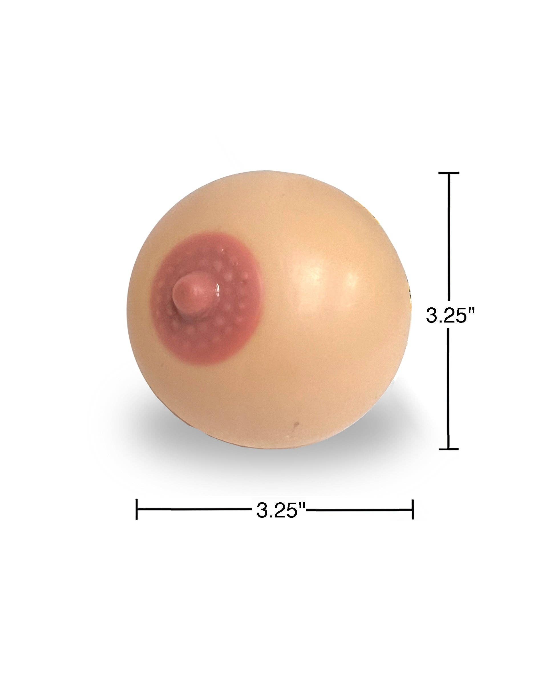 Artificial eye with measurements on a white background