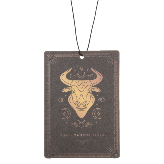 Air freshener with Taurus zodiac design on a white background