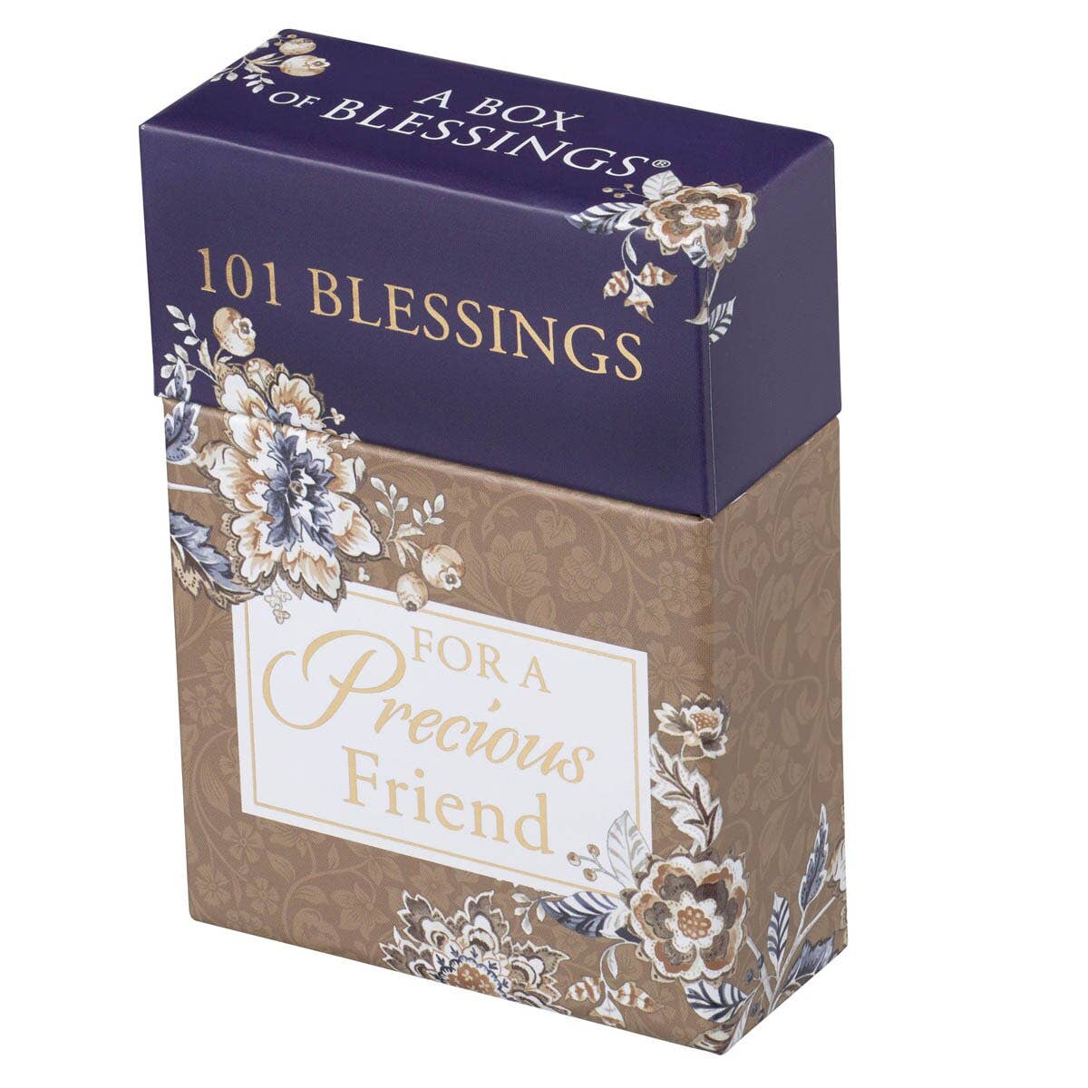 Box of Blessings for a Precious Friend with floral design on a white background