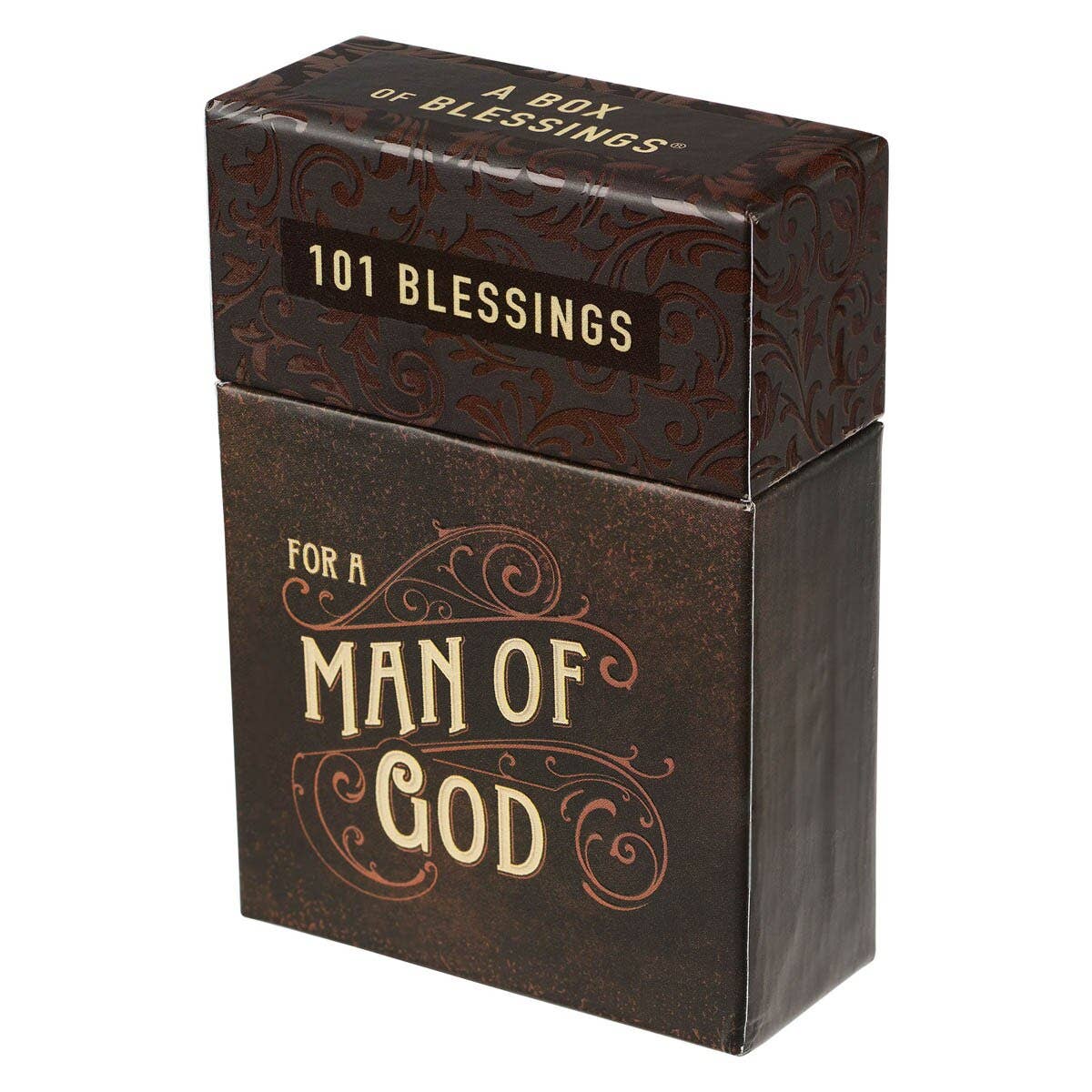 Box of blessings for a man of God with decorative text on a white background