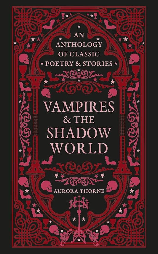Book cover of 'Vampires & The Shadow World' with decorative red and black design.