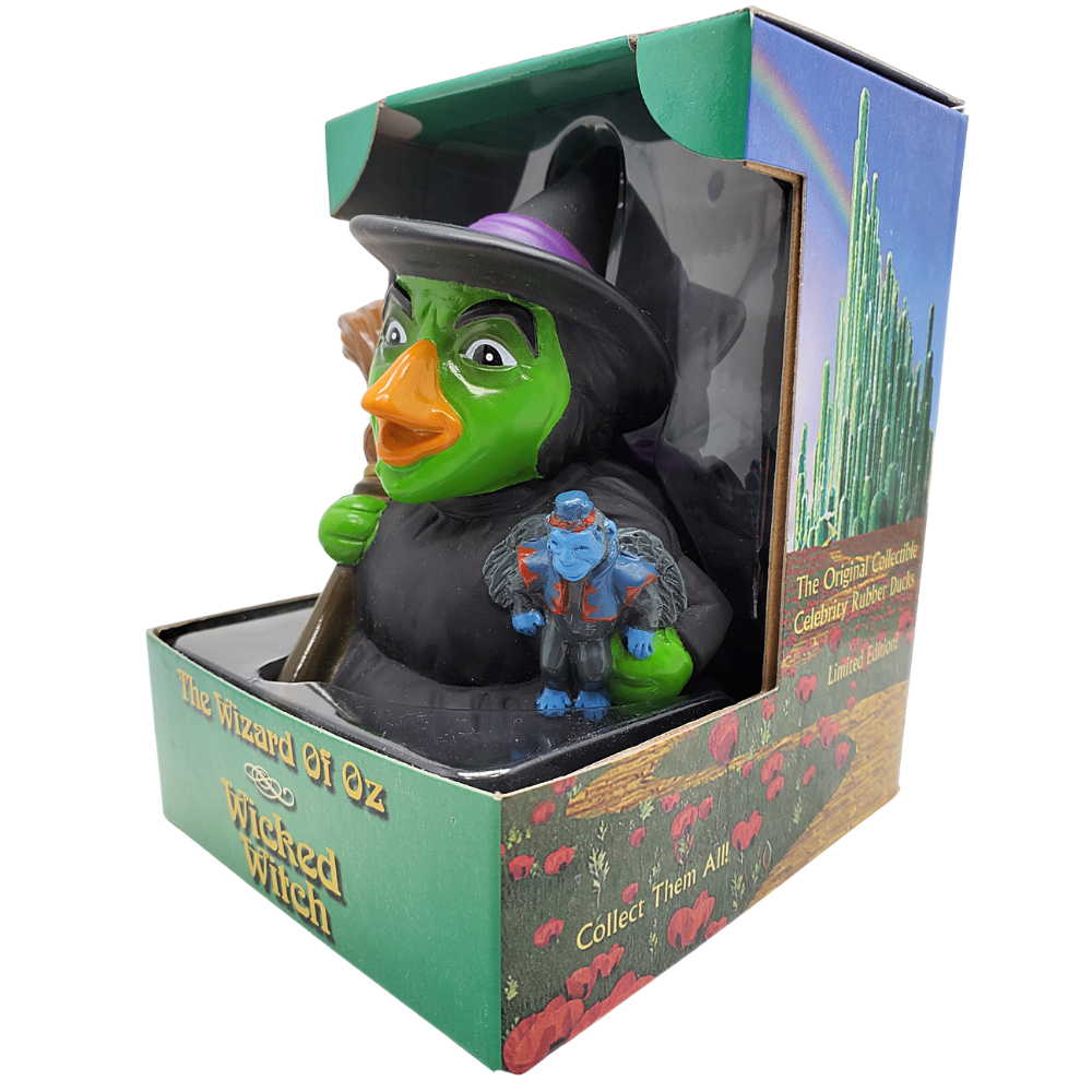 Wicked Witch figurine in packaging with 'The Wizard of Oz' branding