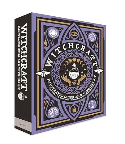 Witchcraft illustrated guide and working kit packaging on a white background
