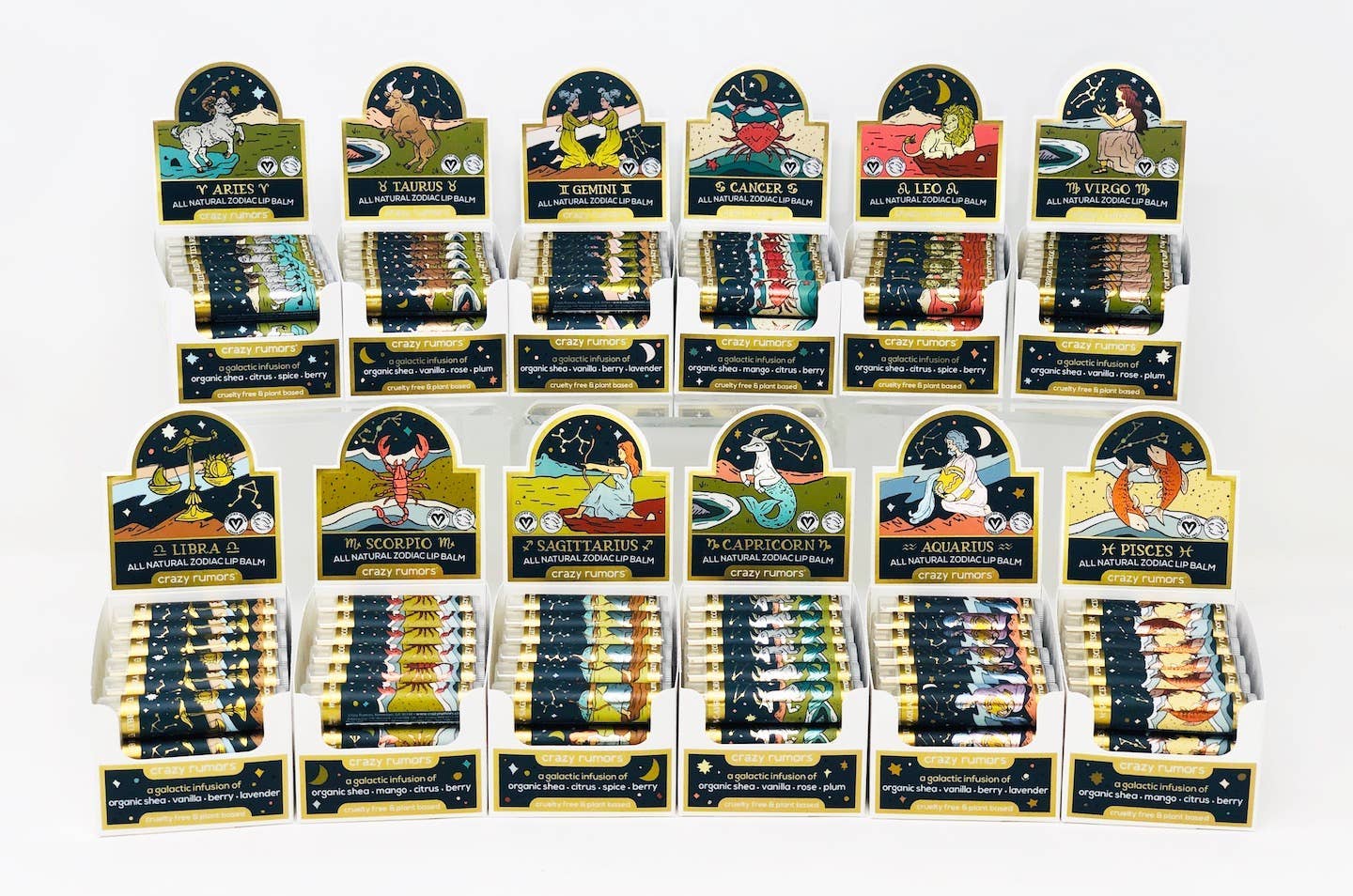 Multiple packages of 'M. Loubé' products on a white background