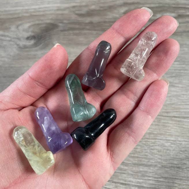 Crystal Phallic Figurine – Small Carved Gemstone Statue