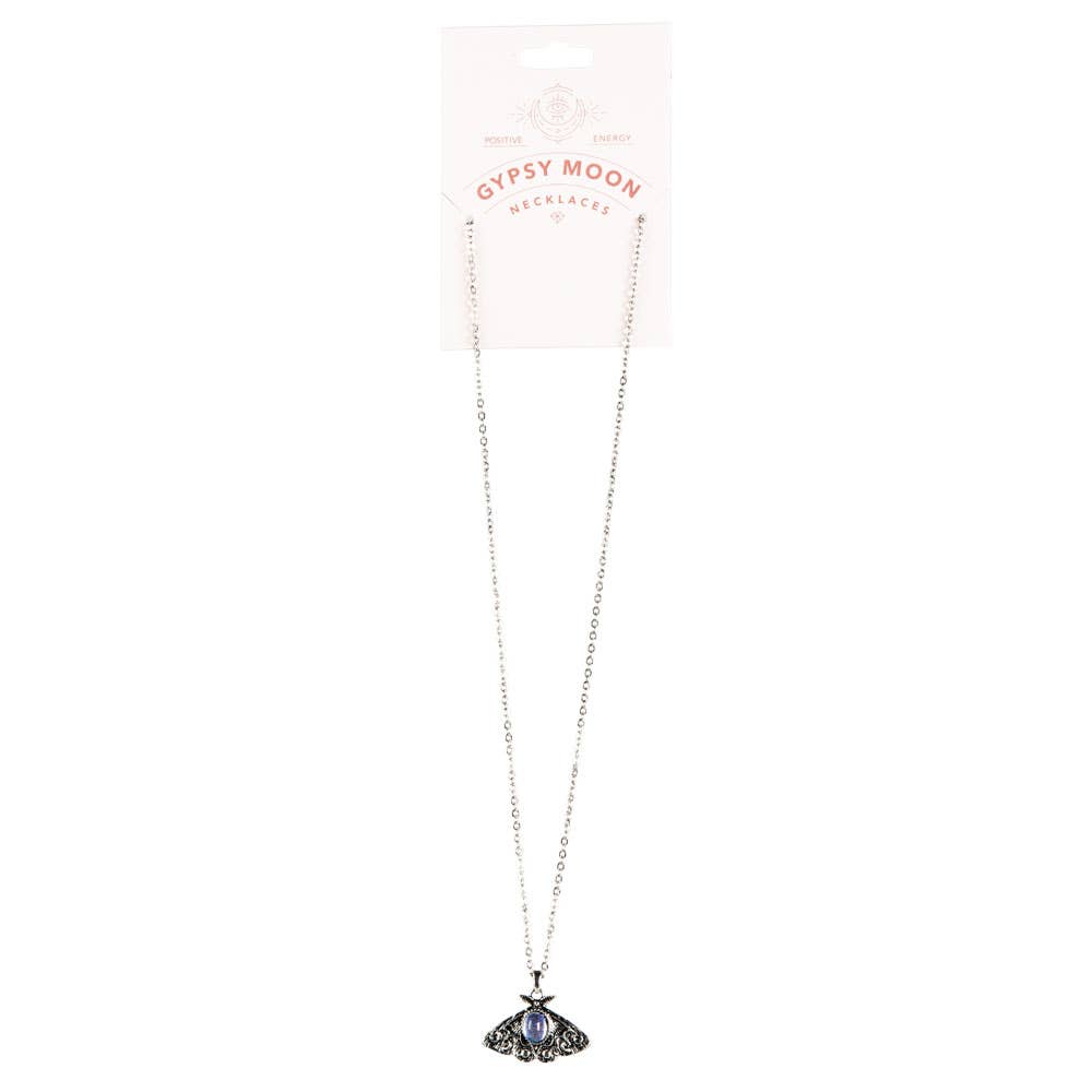 MOTH WITH STONE ADJUSTABLE NECKLACE