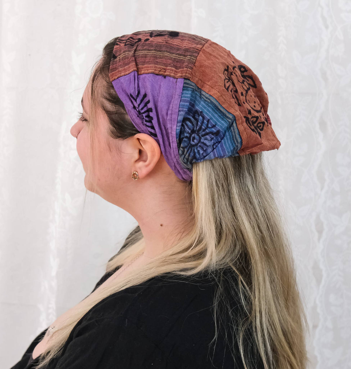 Cotton Patch Unisex Block Print Head Band