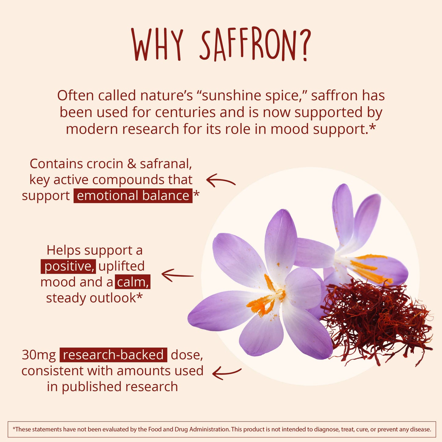 Joy-Filled Saffron Mood Uplift Supplement