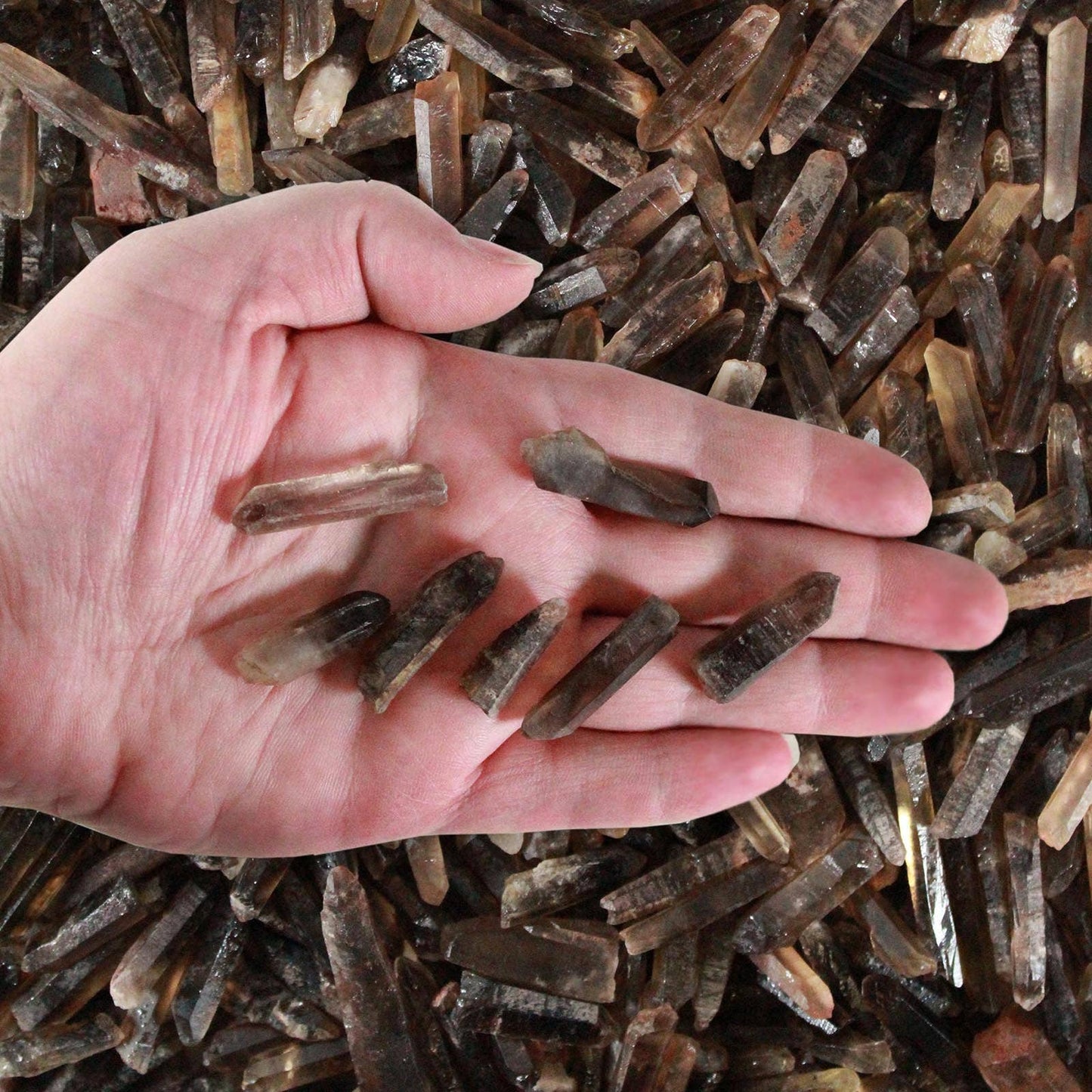 Smoky Citrine Quartz Points - Matchstick - Zambia (1 lb)